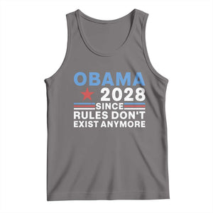 Obama 2028 Since Rules Dont Exist Anymore Tank Top Political Satire Red White and Blue TS02 Deep Heather Print Your Wear