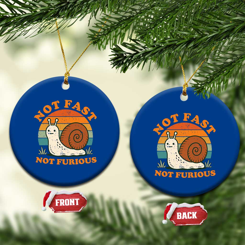 Funny Snail Introvert Slow Living Ceramic Ornament Not Fast Not Furious Retro Sunset TS02 1pc Blue Print Your Wear