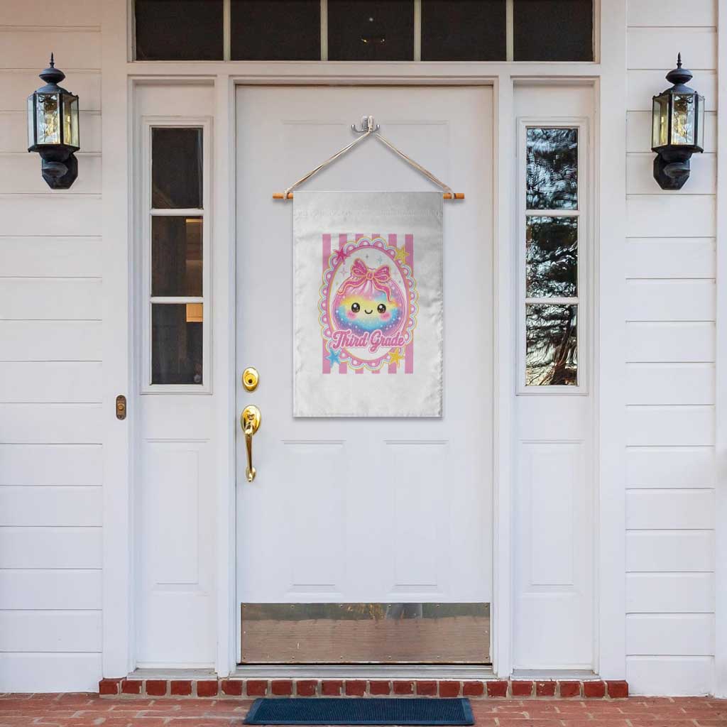 Kawaii Third Grade Glitter Dumpling Printed Graphic Garden Flag Cute First Day Back To School for Students Teachers TS02 Print Your Wear