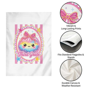 Kawaii Third Grade Glitter Dumpling Printed Graphic Garden Flag Cute First Day Back To School for Students Teachers TS02 Print Your Wear