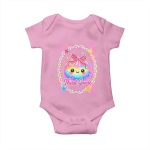 Kawaii Third Grade Glitter Dumpling Printed Graphic Baby Onesie Cute First Day Back To School for Students Teachers TS02 Light Pink Print Your Wear