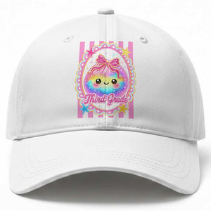 Kawaii Third Grade Glitter Dumpling Printed Graphic Baseball Cap Cute First Day Back To School for Students Teachers TS02 Print Your Wear