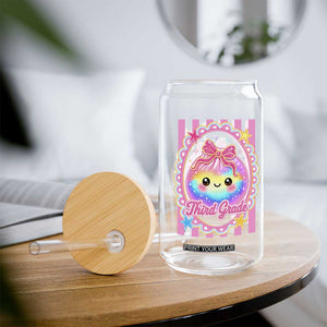 Kawaii Third Grade Glitter Dumpling Printed Graphic Glass Can Cute First Day Back To School for Students Teachers TS02 Print Your Wear