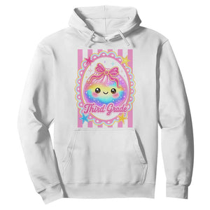 Kawaii Third Grade Glitter Dumpling Printed Graphic Hoodie Cute First Day Back To School for Students Teachers TS02 White Print Your Wear