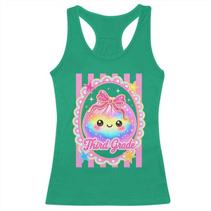 Kawaii Third Grade Glitter Dumpling Printed Graphic Racerback Tank Top Cute First Day Back To School for Students Teachers TS02 Irish Green Print Your Wear