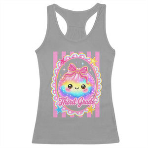 Kawaii Third Grade Glitter Dumpling Printed Graphic Racerback Tank Top Cute First Day Back To School for Students Teachers TS02 Sport Gray Print Your Wear