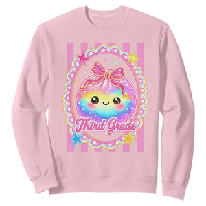 Kawaii Third Grade Glitter Dumpling Printed Graphic Sweatshirt Cute First Day Back To School for Students Teachers TS02 Light Pink Print Your Wear