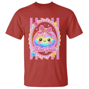 Kawaii Third Grade Glitter Dumpling Printed Graphic T Shirt Cute First Day Back To School for Students Teachers TS02 Red Print Your Wear