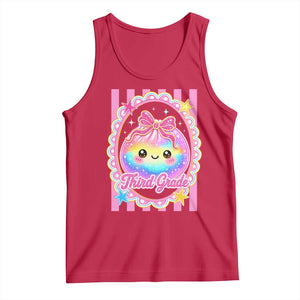 Kawaii Third Grade Glitter Dumpling Printed Graphic Tank Top Cute First Day Back To School for Students Teachers TS02 Red Print Your Wear