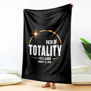 Path of Totality Iceland August 12 2026 Throw Blanket Total Solar Eclipse Astronomy Travel Gift TS02 Print Your Wear