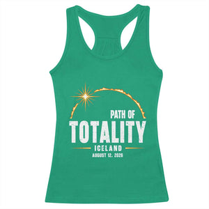 Path of Totality Iceland August 12 2026 Racerback Tank Top Total Solar Eclipse Astronomy Travel Gift TS02 Irish Green Print Your Wear
