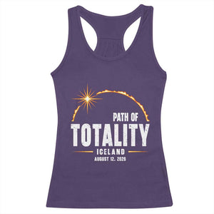 Path of Totality Iceland August 12 2026 Racerback Tank Top Total Solar Eclipse Astronomy Travel Gift TS02 Purple Print Your Wear