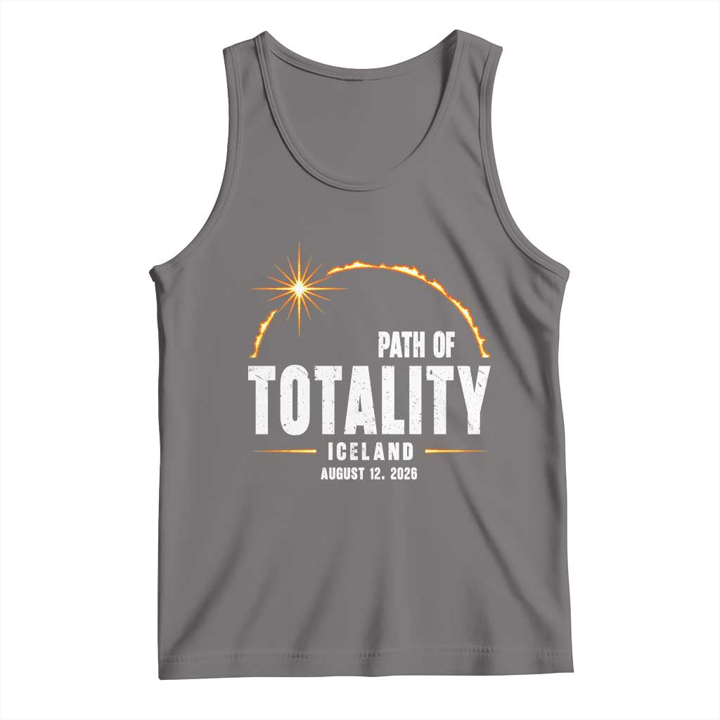 Path of Totality Iceland August 12 2026 Tank Top Total Solar Eclipse Astronomy Travel Gift TS02 Deep Heather Print Your Wear