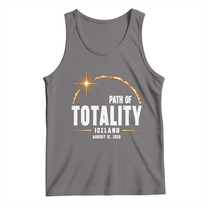 Path of Totality Iceland August 12 2026 Tank Top Total Solar Eclipse Astronomy Travel Gift TS02 Deep Heather Print Your Wear