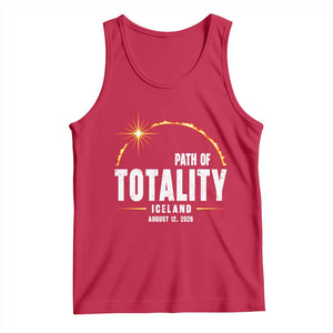 Path of Totality Iceland August 12 2026 Tank Top Total Solar Eclipse Astronomy Travel Gift TS02 Red Print Your Wear