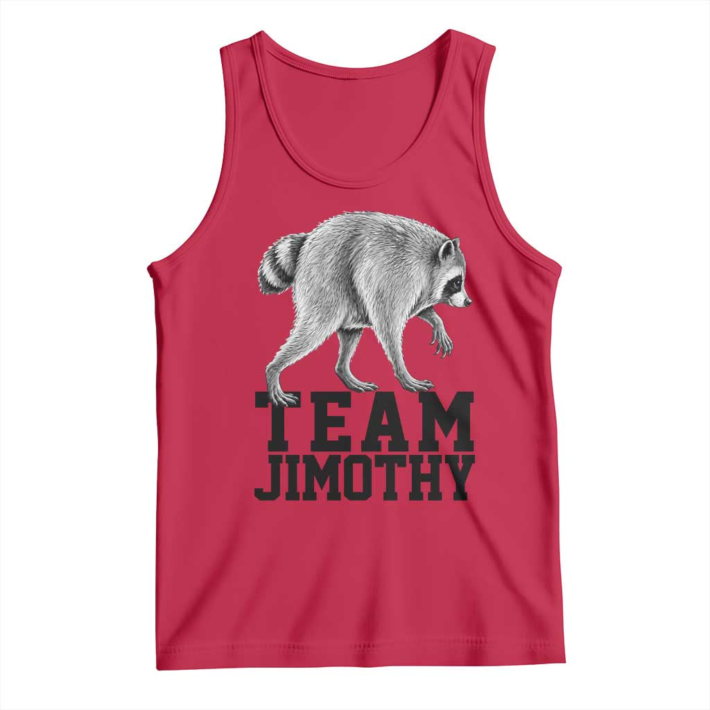 Team Jimothy Viral Seattle Raccoon Tank Top Vintage Trash Panda Meme Graphic TS02 Red Print Your Wear