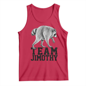 Team Jimothy Viral Seattle Raccoon Tank Top Vintage Trash Panda Meme Graphic TS02 Red Print Your Wear