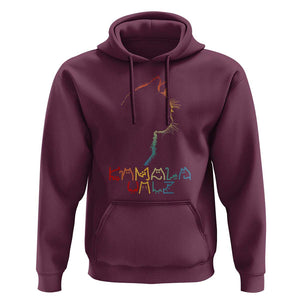 Kamala Walz Hoodie Funny Cat Lady Silhouette Positive Lettering TS02 Maroon Print Your Wear