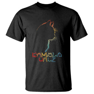 Kamala Walz T Shirt Funny Cat Lady Silhouette Positive Lettering TS02 Black Print Your Wear