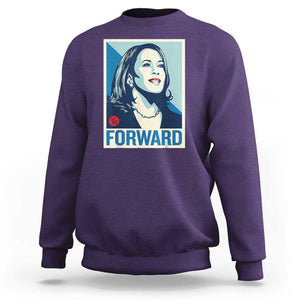 Kamala Harris Forward 2024 Sweatshirt Madam President 47th Graphic TS02 Purple Print Your Wear