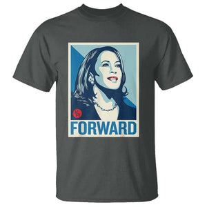 Kamala Harris Forward 2024 T Shirt Madam President 47th Graphic TS02 Dark Heather Print Your Wear