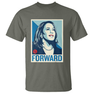 Kamala Harris Forward 2024 T Shirt Madam President 47th Graphic TS02 Military Green Print Your Wear