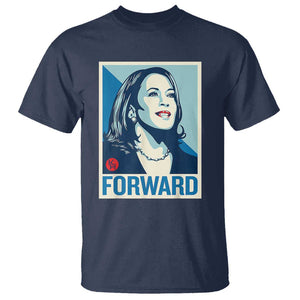 Kamala Harris Forward 2024 T Shirt Madam President 47th Graphic TS02 Navy Print Your Wear