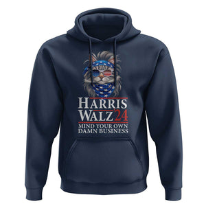 Funny Harris Waltz 24 Hoodie Mind Your Own Damn Business Cat Lady TS02 Navy Print Your Wear