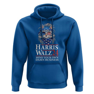 Funny Harris Waltz 24 Hoodie Mind Your Own Damn Business Cat Lady TS02 Royal Blue Print Your Wear