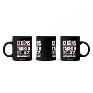 Funny 2A Math Word Problem Pro Gun Rights Coffee Mug 47 Guns Left Because I Lied About Having 12