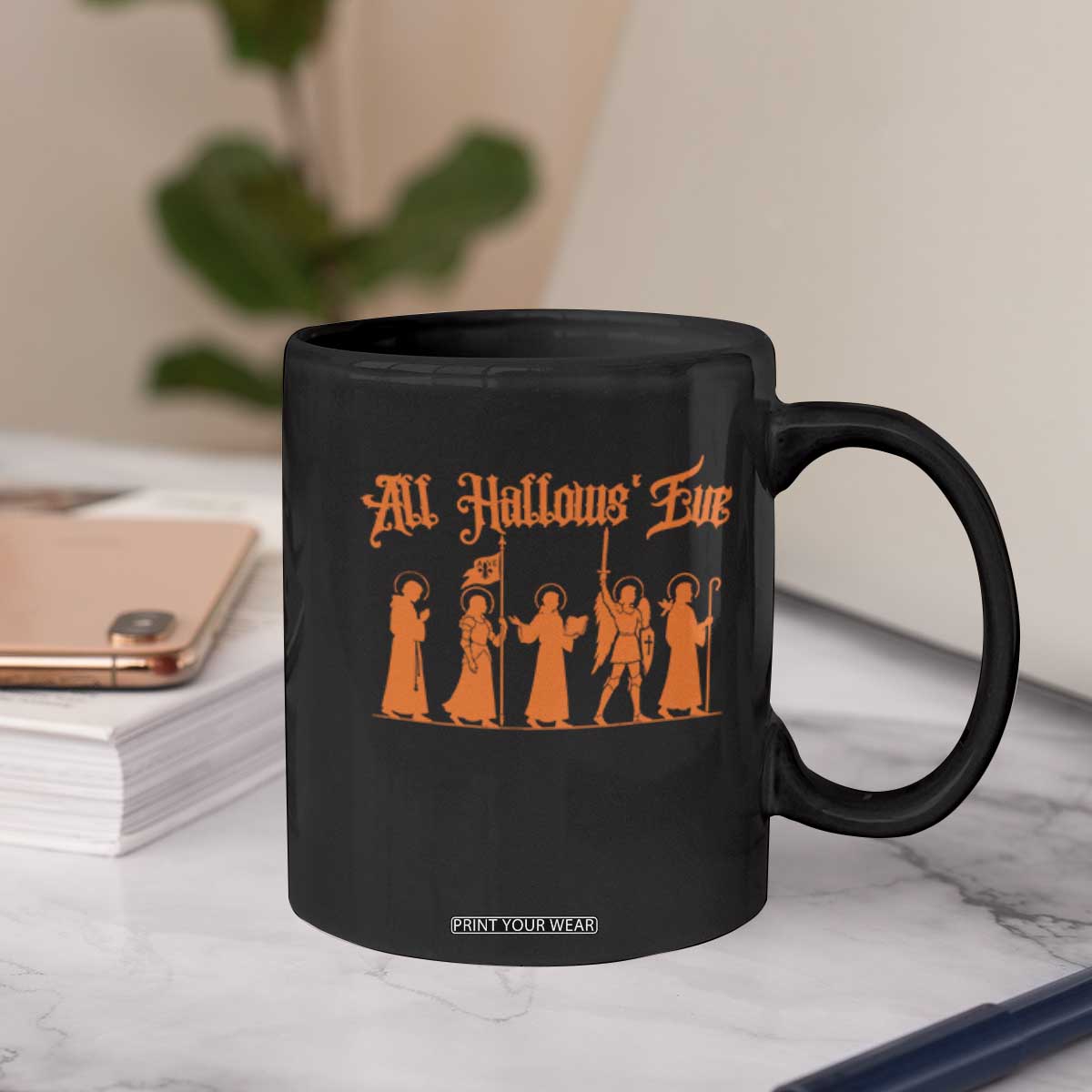 All Hallows Eve Catholic Saints Coffee Mug Traditional Faith Based Christian Halloween