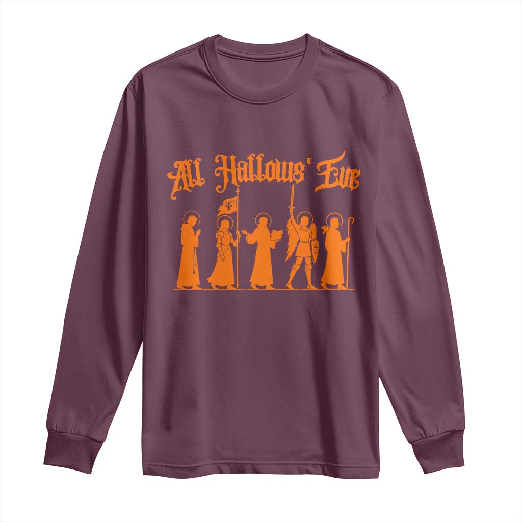 All Hallows Eve Catholic Saints Long Sleeve Shirt Traditional Faith Based Christian Halloween