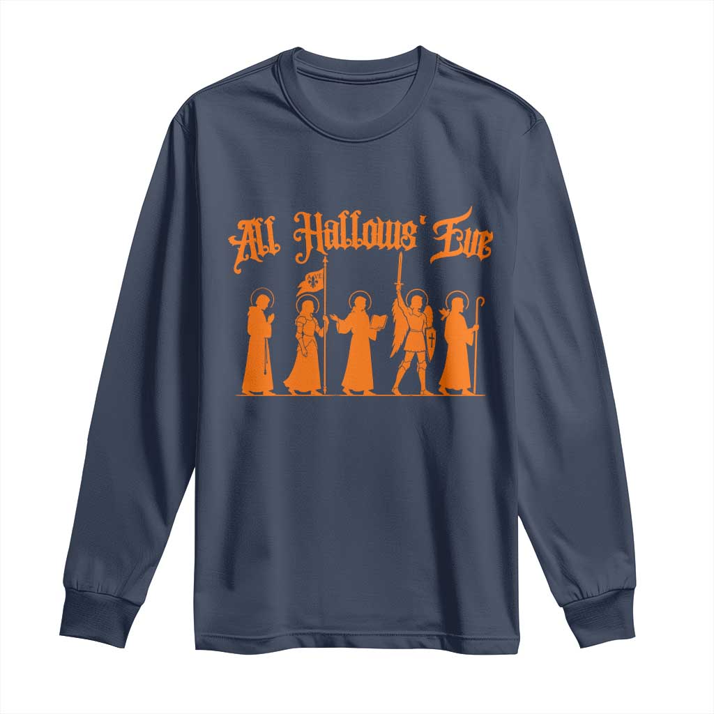 All Hallows Eve Catholic Saints Long Sleeve Shirt Traditional Faith Based Christian Halloween