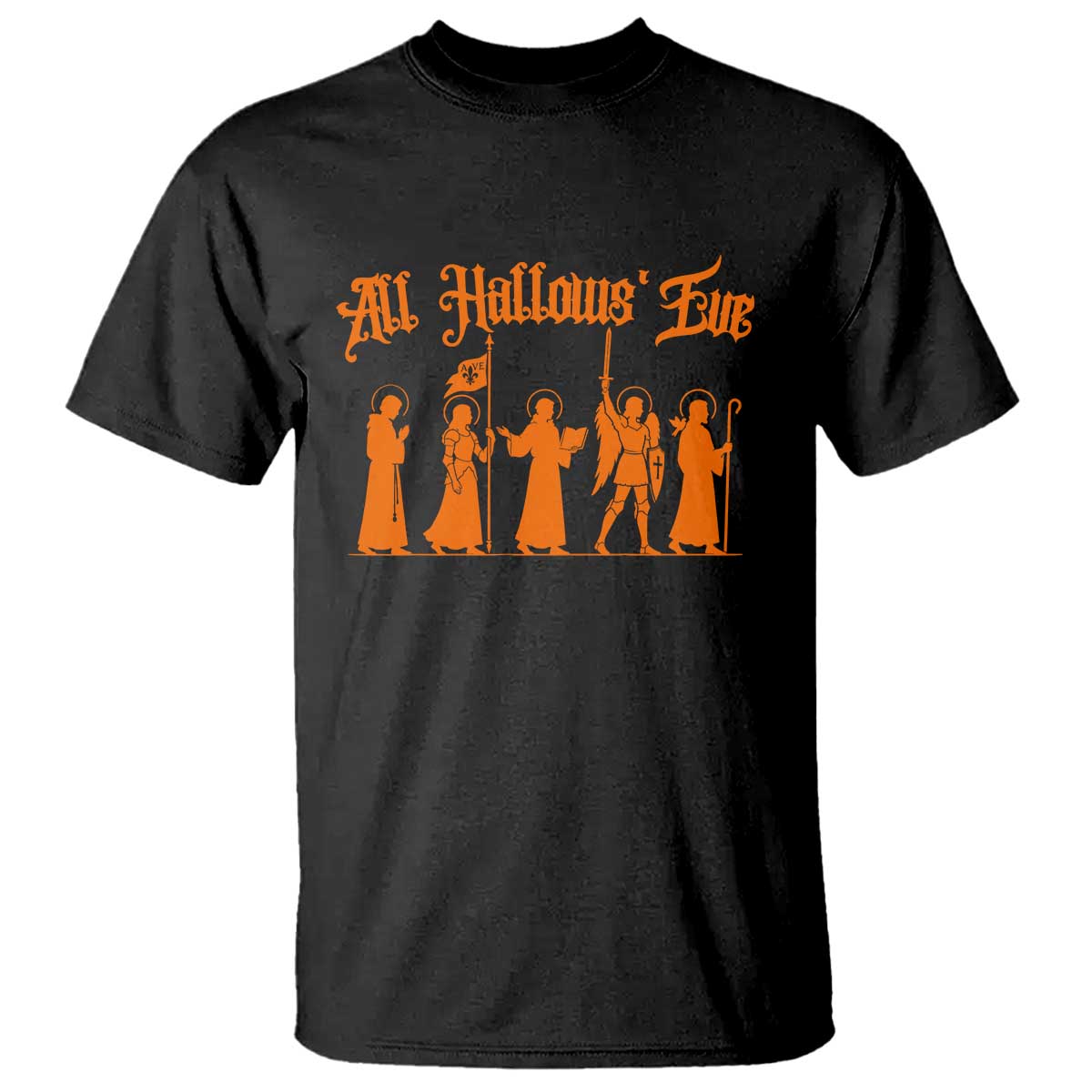 All Hallows Eve Catholic Saints T Shirt Traditional Faith Based Christian Halloween