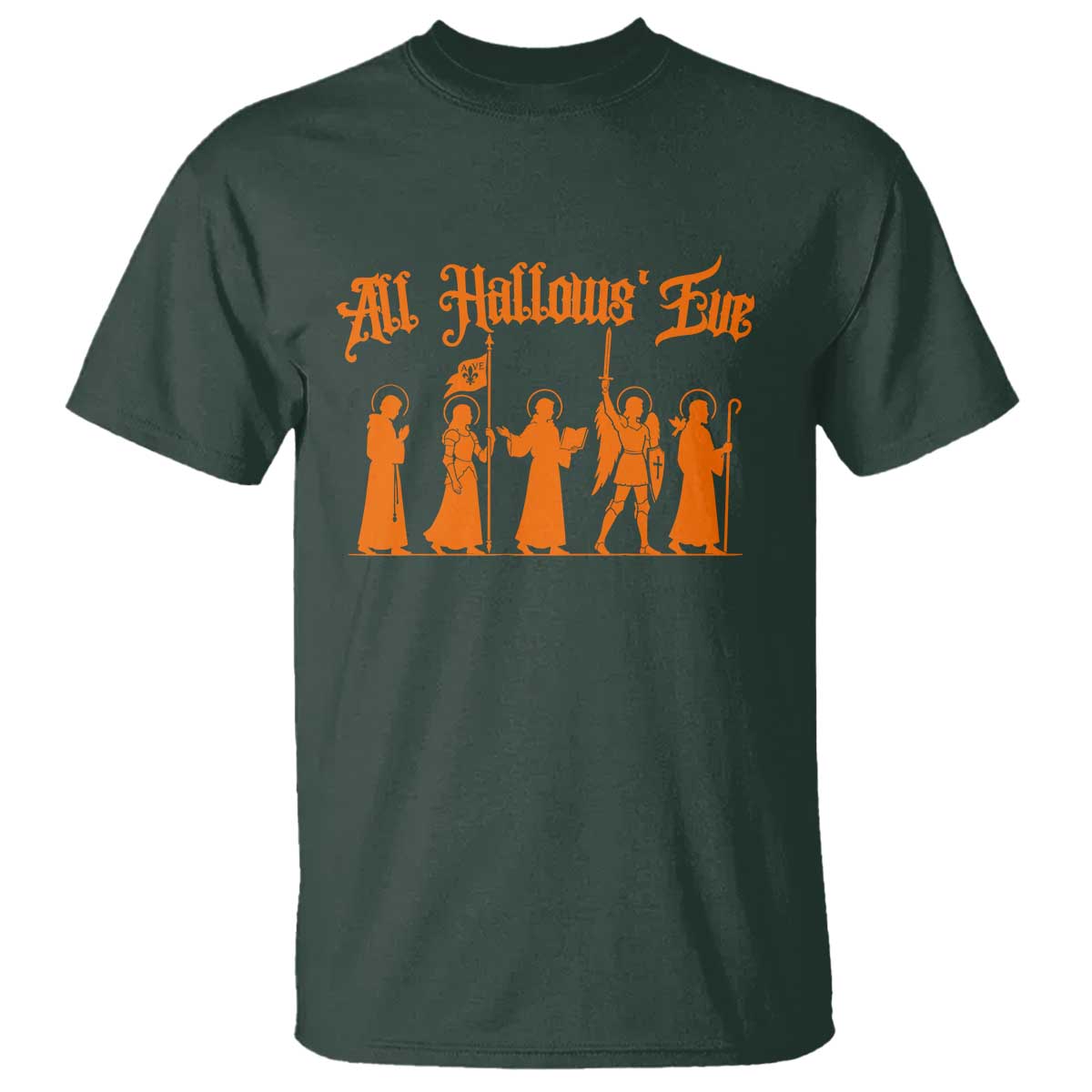 All Hallows Eve Catholic Saints T Shirt Traditional Faith Based Christian Halloween