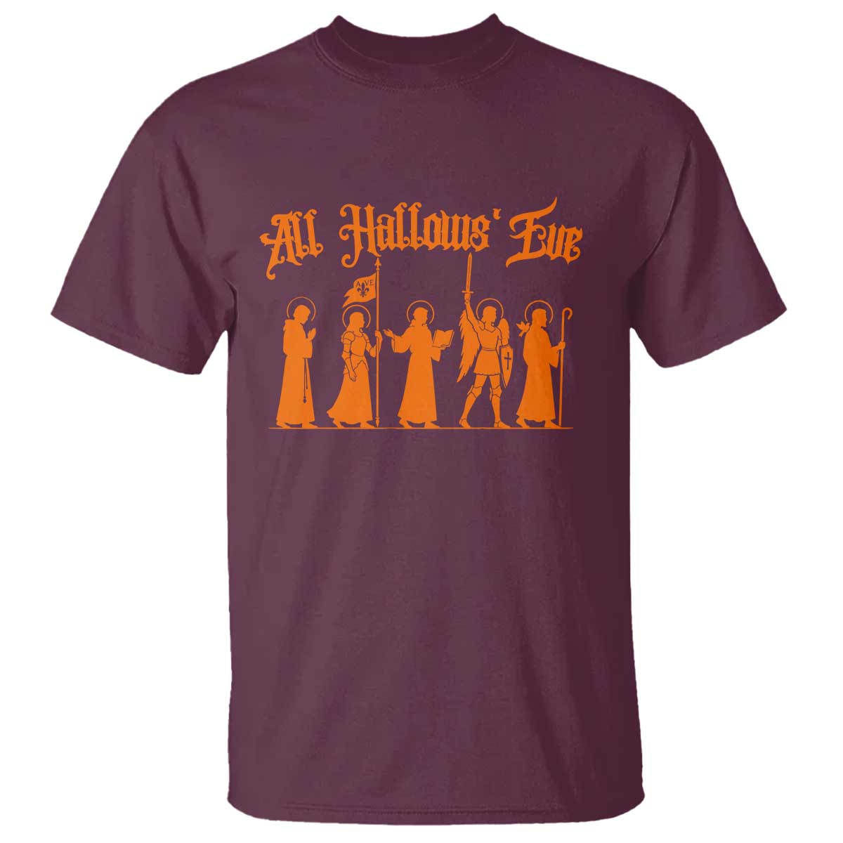 All Hallows Eve Catholic Saints T Shirt Traditional Faith Based Christian Halloween