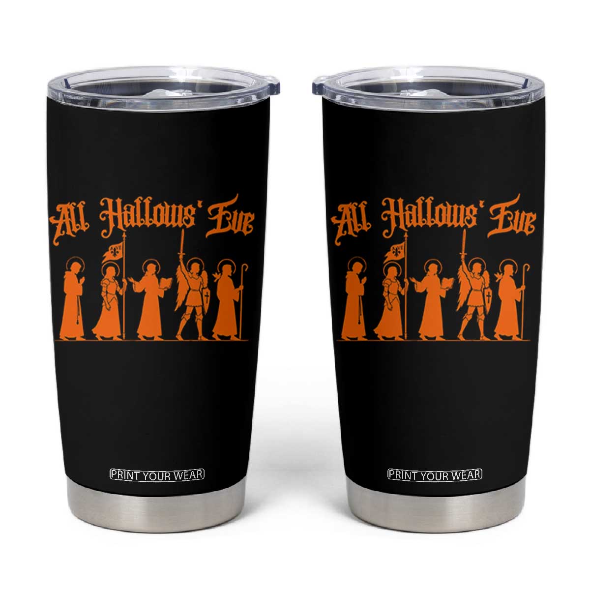 All Hallows Eve Catholic Saints Tumbler Cup Traditional Faith Based Christian Halloween