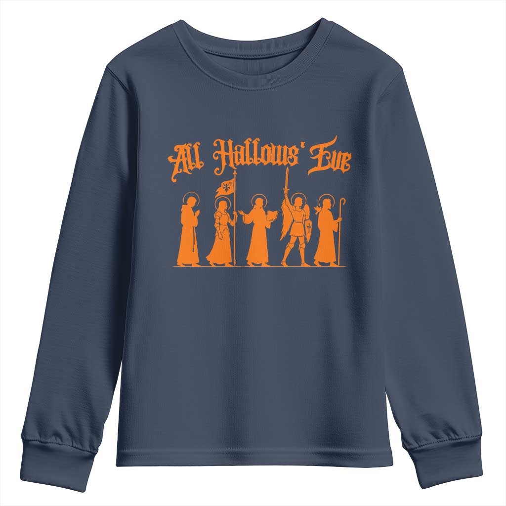 All Hallows Eve Catholic Saints Youth Sweatshirt Traditional Faith Based Christian Halloween