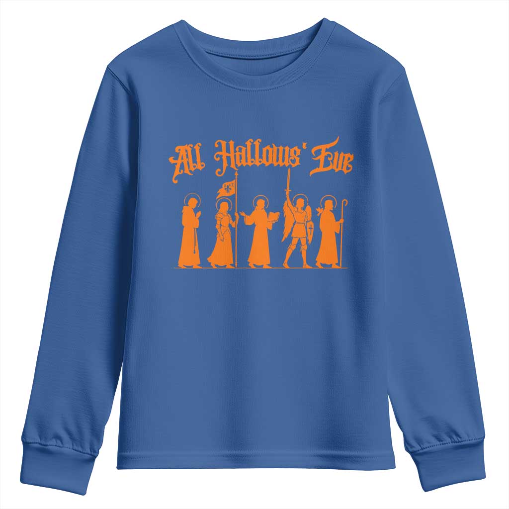 All Hallows Eve Catholic Saints Youth Sweatshirt Traditional Faith Based Christian Halloween