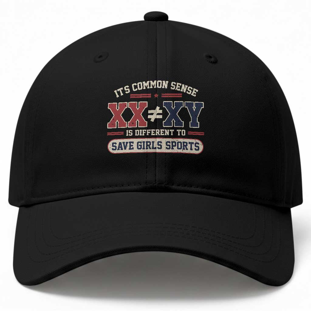 Save Girls Sports XX Does Not Equal XY Baseball Cap Biological Science Vintage Varsity Athletic Graphic TS02