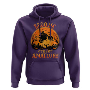 Riding Witch Hoodie Brooms Are For Amateurs Funny Motorbiker TS02 Purple Print Your Wear