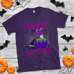 Halloween Witch T Shirt Howdy Witches Western Cowgirl TS02 Purple Print Your Wear