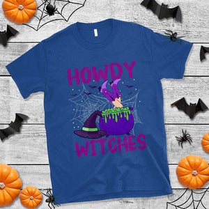 Halloween Witch T Shirt Howdy Witches Western Cowgirl TS02 Royal Blue Print Your Wear