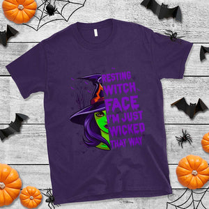 Halloween Witch T Shirt Resting Witch Face I'm Just Wicked That Way TS02 Purple Print Your Wear