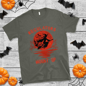 Halloween Witch T Shirt Regulators Mount Up TS02 Military Green Print Your Wear