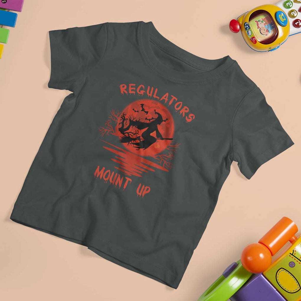 Halloween Witch T Shirt For Kid Regulators Mount Up TS02 Dark Heather Print Your Wear