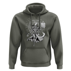 Witch Hoodie Black Gothic TS02 Military Green Print Your Wear