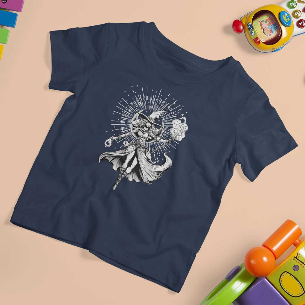Witch T Shirt For Kid Black Gothic TS02 Navy Print Your Wear