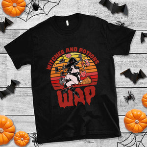 WAP Witches And Potions Retro T Shirt TS02 Black Print Your Wear