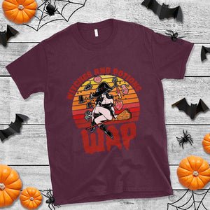 WAP Witches And Potions Retro T Shirt TS02 Maroon Print Your Wear